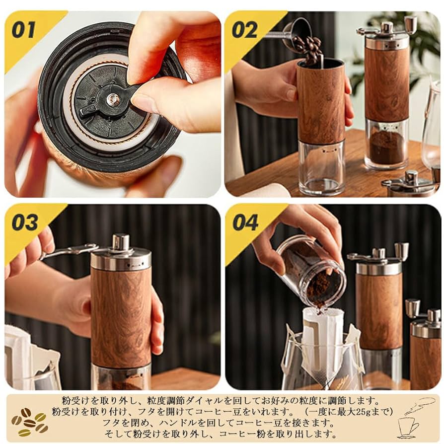 ハンドミルコーヒーメーカーハンドミルコーヒー豆手動グラインダー 楽天市場】ハンドミル コーヒー豆 コーヒーミル 豆挽き 珈琲